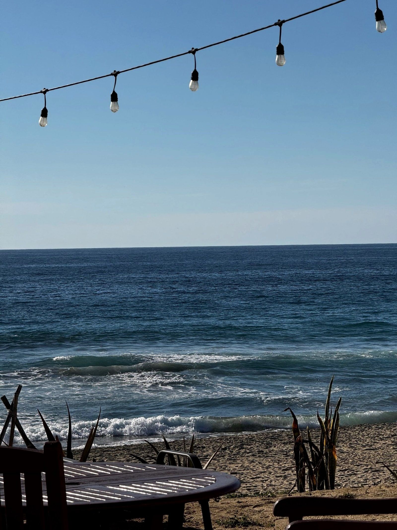 Open Pacific off Playa Los Cerritos on a clear afternoon